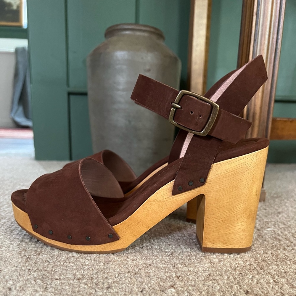Madewell wooden heel platform sandals
